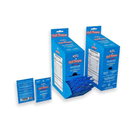 Rip'd & Red Dragon THC-P Gummies 50 CT | Blueberry image 0