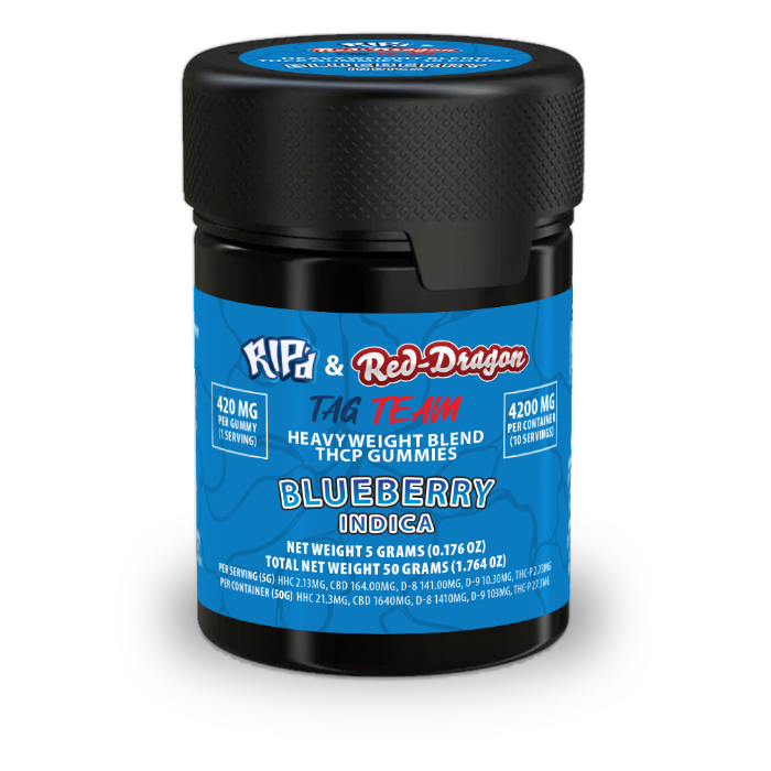Rip'd & Red Dragon THC-P Gummies 10 CT | Blueberry image 0