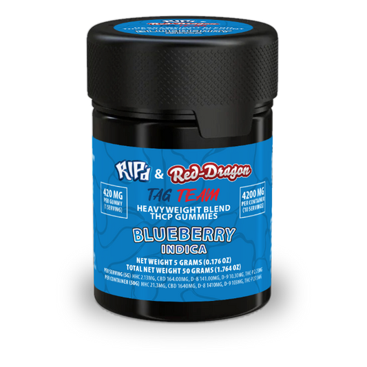 Rip'd & Red Dragon THC-P Gummies 10 CT | Blueberry image 0